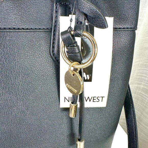 Nine West Lynn Black Classic Satchel - NEW - Picture 4 of 14